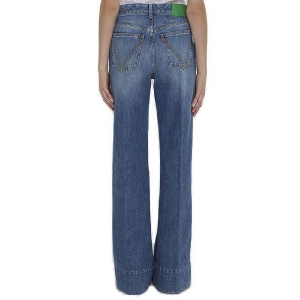 BOTTEGA VENETA High-Waisted Wide-Leg Jeans Women LIGHT BLUE Pants